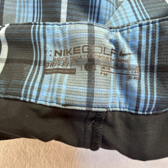Nike Golf Womens Blue & Black Plaid Dri-Fit Skort Athletic Mini Skirt Stretch - Picture 3 of 6